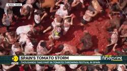 Spain Soaked in Red as Thousands Revel in Annual Tomato Fight News Clip
