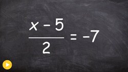 Solving an equation with two terms in the numerator Instructional Video