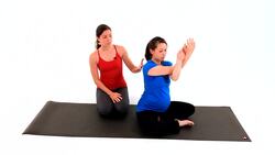 How to Do Prenatal Yoga Eagle Pose for Pregnancy Workout Instructional Video