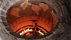 Tone or Torne or Turne for Baking a Georgian Shotis Puri or Shoti Bread. Stock Footage