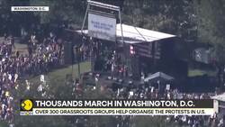 USA: Thousands Turn Out for 'No Kings' Rallies Across US Against Trump News Clip