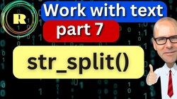 Manipulate text with the str_split() function in from the stringr package in R programming Instructional Video