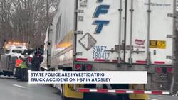 Truck crashes through guardrail on I-87 in Ardsley Instructional Video