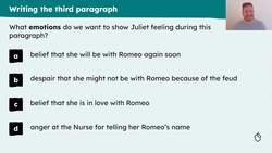 Writing the second half of Juliet's diary entry Instructional Video