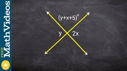 Vertical and straight angles solve for the measure of an two angles with two variables Instructional Video