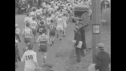 Leslie Pawson wins the 1933 Boston Marathon News Clip