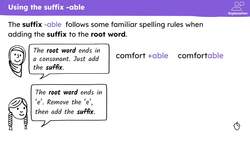 Spelling words with the -able suffix Instructional Video