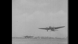 World War II German Planes Flying in Battle Formation Stock Footage