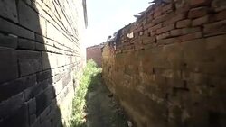 Buildings and lifestyles in Yiqian Old town, Guangchang County Stock Footage