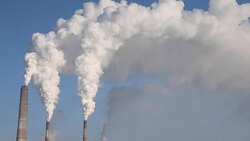 Smoke emission from factory pipes Stock Footage