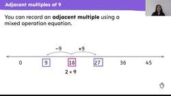 Explain the relationship between adjacent multiples of nine Instructional Video
