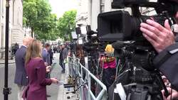 Boris Johnson resigns - cutaways and press awaiting speech News Clip