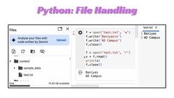 Python Lesson 42: file operations Instructional Video
