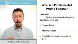 Profit Oriented Pricing Strategy Instructional Video