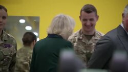 Prince William, Catherine, Camilla and Prince Charles, Prince of Wales visit the Defence Medical Rehabilitation Centre Stanford Hall News Clip