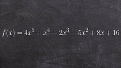 How to use the rational zero test to find all of the possible rational roots Instructional Video