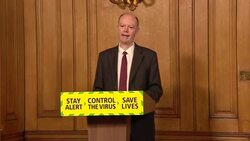 Chief Medical Officer Chris Whitty giving government daily press briefing News Clip