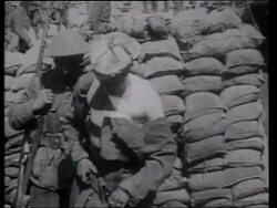Allied troops in trenches, casualties, field hospitals, France, 1917, WWI Stock Footage