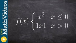 How to Graph a Piecewise Function With a Quadratic and Absolute Value Instructional Video