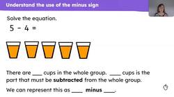 Partition a whole into two parts and write as a subtraction equation Instructional Video