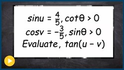 Evaluate the sum difference identities of two triangles Instructional Video