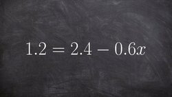 Solving an equation with multiple decimals Instructional Video
