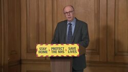 Professor Steve Powis speaks at Downing Street coronavirus press briefing News Clip