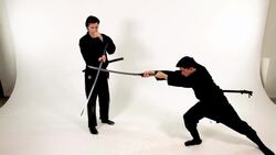 How to Use a Katana Defensive Move in a Sword Fight Instructional Video