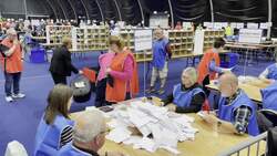 Counting begins in the Belfast count centre News Clip