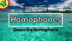Homophones ESL Game | With Point System | Same Sound, Different Meaning Instructional Video