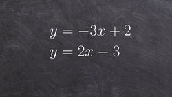 solving a linear system of two equations by graphing Instructional Video