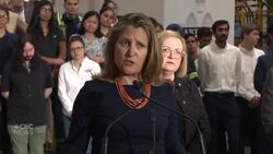 Freeland asked about possible Chinese retaliation for potential EV tariffs News Clip
