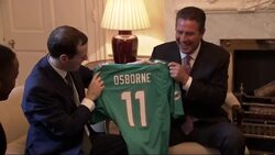 Dan Marino and Curtis Martin photocall with George Osborne News Clip