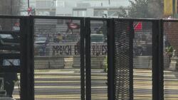 CLEAN : Security fences and concrete barriers line BLM Plaza in Washington, DC News Clip