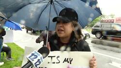 ‘We’re supposed to be united.’ ‘No Kings’ demonstrators rally outside Babylon Town Hall News Clip