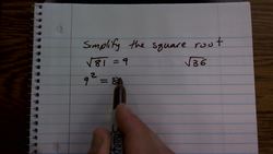 Simplify the Square Root Instructional Video
