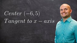 Find the equation of a circle given the center and line tangent to the circle Instructional Video