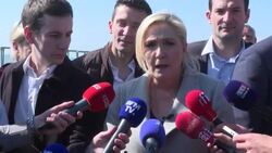 CLEAN : French far-right candidate Marine Le Pen takes aim at political opponents News Clip
