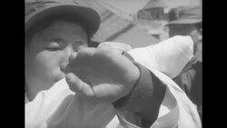 UN and Korean POWs being exchanged News Clip