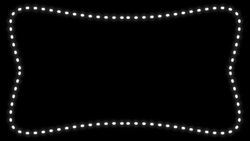 Bright frame with christmas lights, 3d rendering background Stock Footage