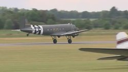 Aircrafts landing at the Imperial War Museum Duxford News Clip