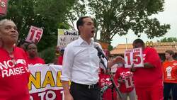 Julian Castro joins McDonald's minimum wage rally News Clip