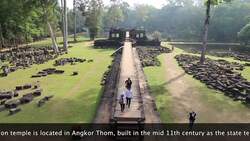 Cambodia, Angkor - Baphuon temple-b Stock Footage