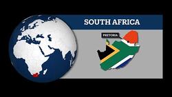 Earth Sphere Map and South Africa Country Map with National Flag Stock Footage
