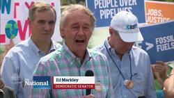 Climate change protests against Trump's policies News Clip