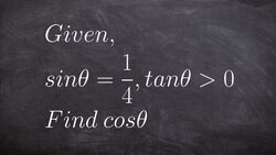 How to evaluate for cos when given the value of sine with a right triangle Instructional Video