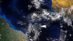 3d planet earth with some clouds, different continents Stock Footage