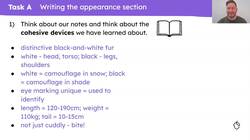 Writing specific sections of a non-chronological report about a penguin Instructional Video