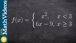 Check continuity and differentiability of a piecewise function Instructional Video