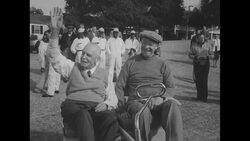Pres. Dwight Eisenhower hosts Canadian Prime Minister Louis St. Laurent at the Augusta National Golf Club in Georgia, December 1956 News Clip